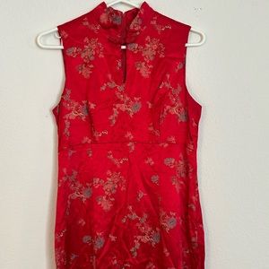 Vintage All That Jazz Red Asian Dress Sz 11/12